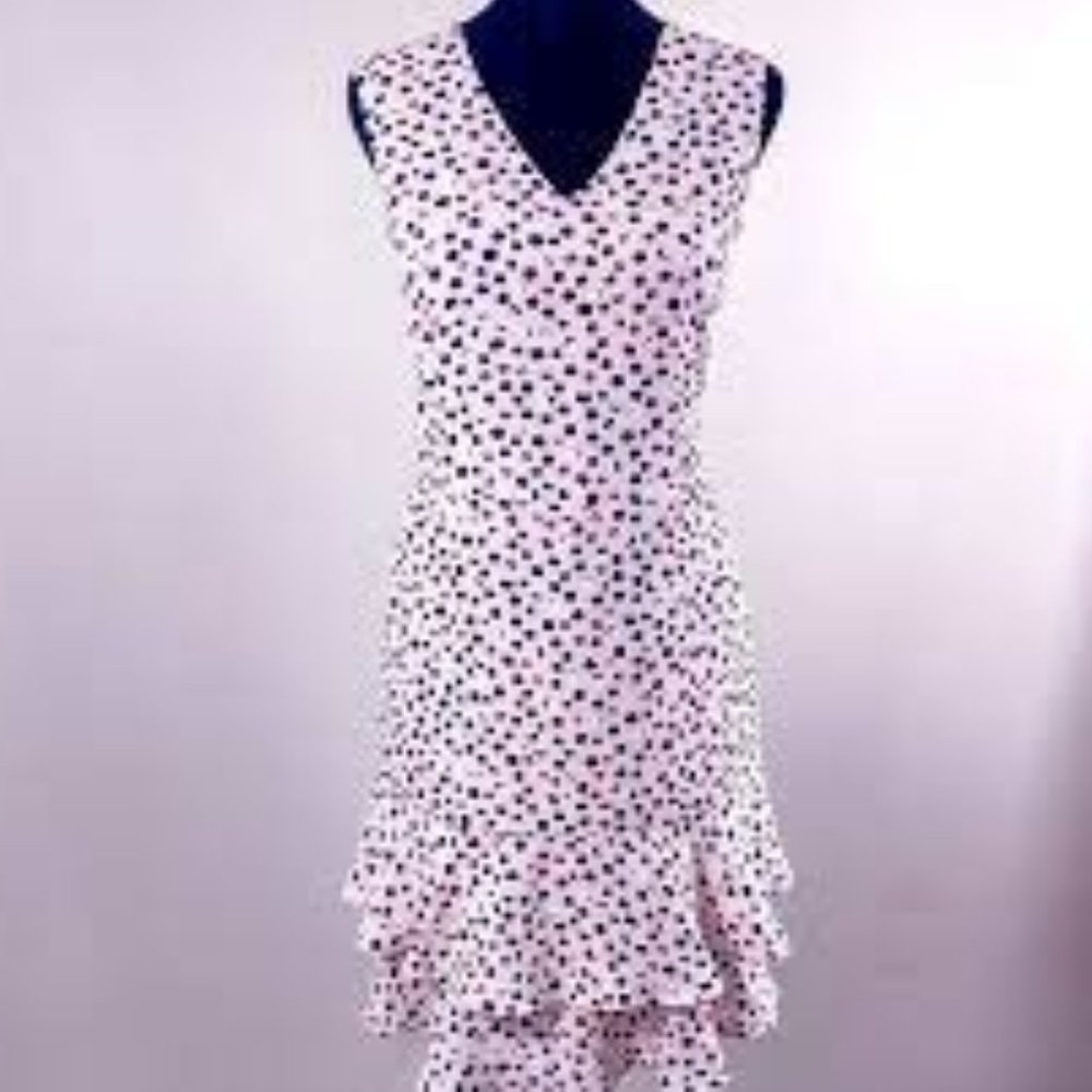 Ann Taylor Petite Ruffled Tiered Dress  EUC